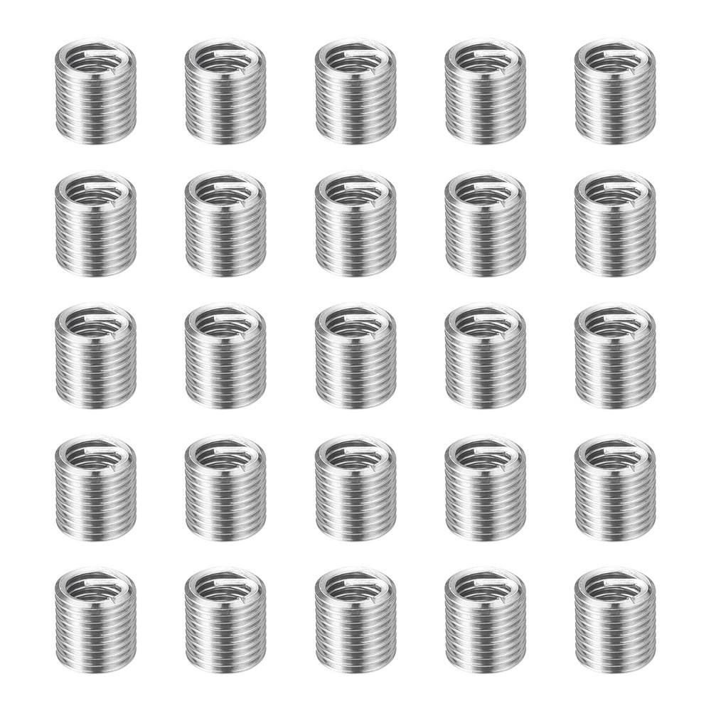 25pcs Wire Thread Inserts M3 x 0.5 x 2D Metric Helical Threaded Sleeve
