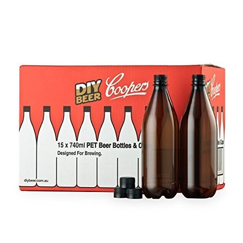 DIY Beer 740ml Oxygen Barrier Home Brewing Bottling Set Brown 15 PCS
