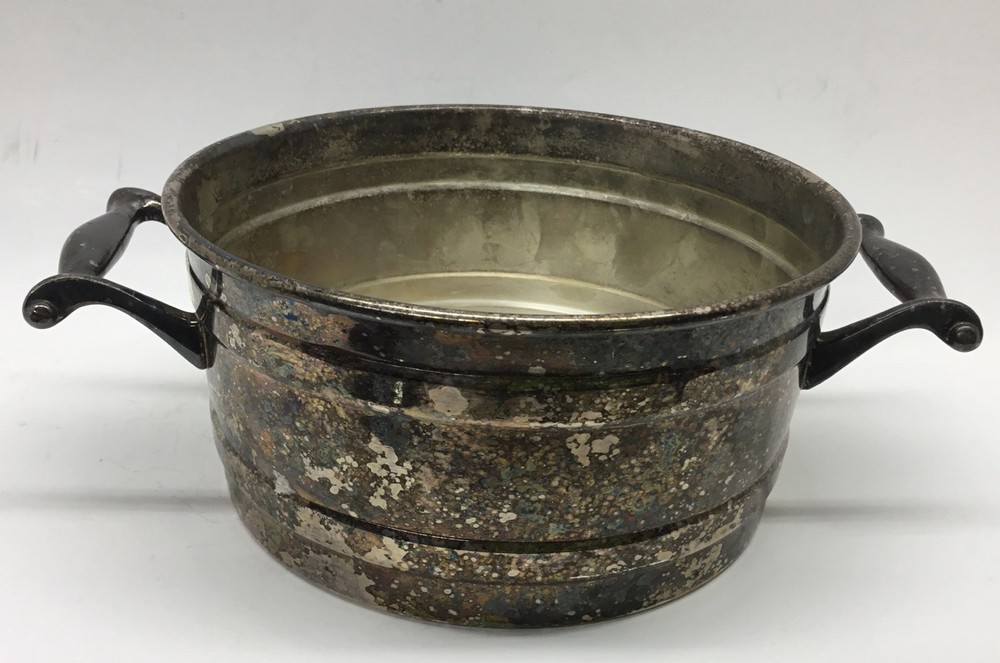 Vintage Silver Plate on Copper Handled Bowl …….[S1-4]