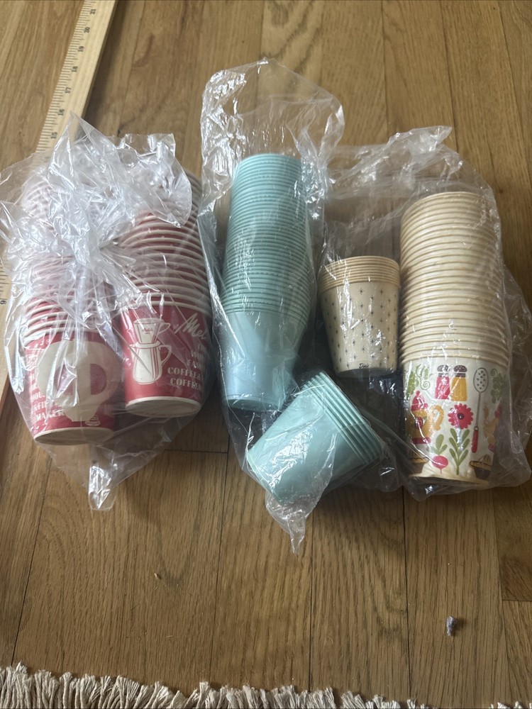 Dixie Bathroom Cups  Paper Cups Various Designs Open Box  NOS