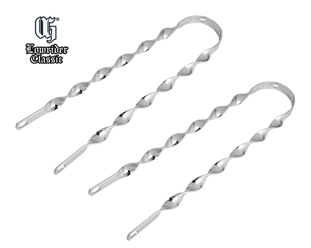 2 OG Lowrider 26" Replacement Flat Twisted Bicycle Chrome Fender Braces