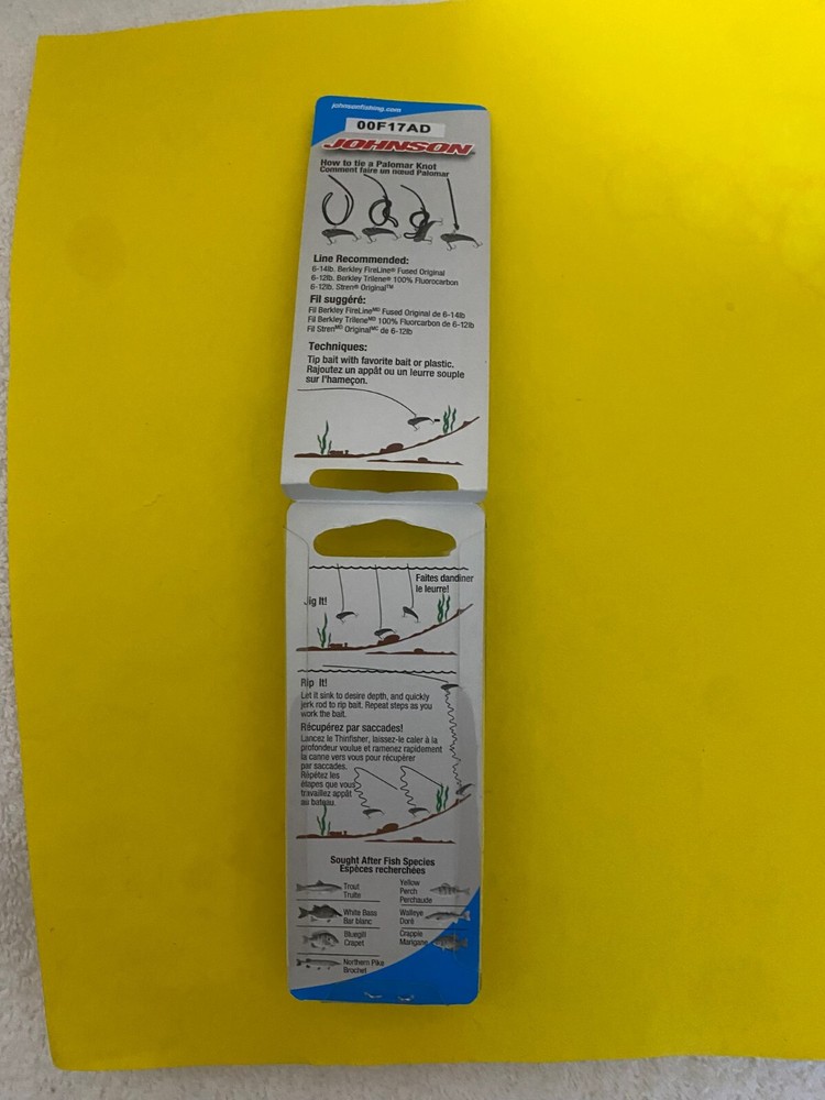 JOHNSON THINFISHER 1/4oz ICE-BSV NEW