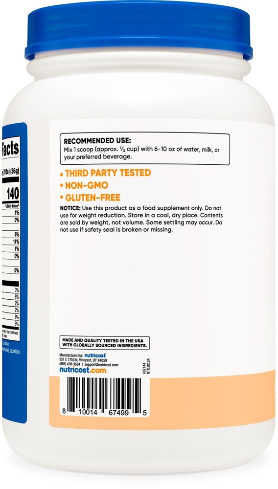 Nutricost Whey Protein Isolate (Cake Batter) 2LBS