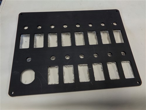 SWITCH PANEL BLANK GRAY PLASTIC 7 5/8" X 10" MARINE BOAT