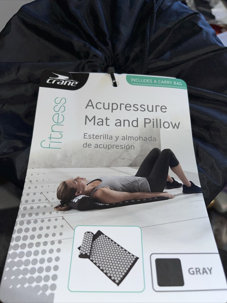 crane acupressure mat and pillow Gray