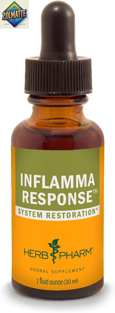 Inflamma Response Liquid Herbal Formula with Turmeric Liquid Extract, 1 Fl Oz