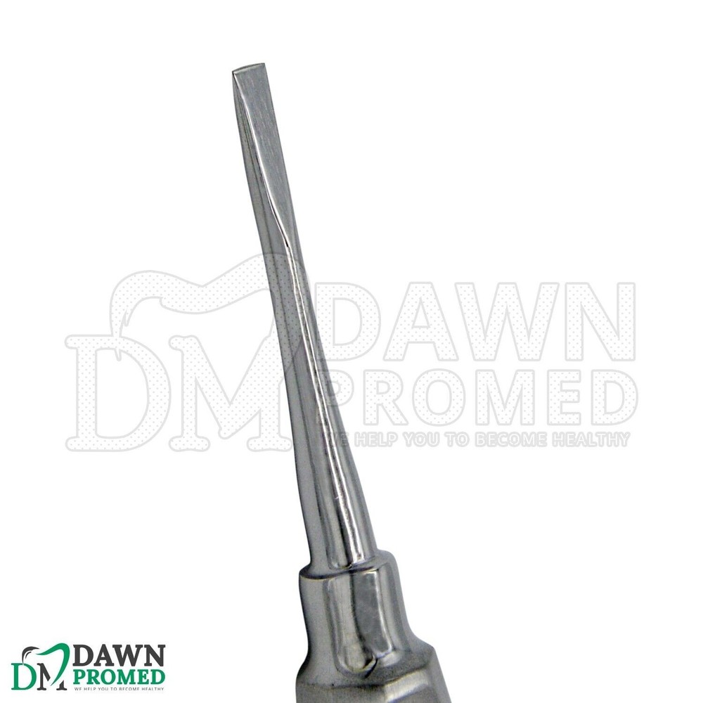 Crown Splitter Spreader Remover 6" Straight 4mm with Dental Elevator Handle
