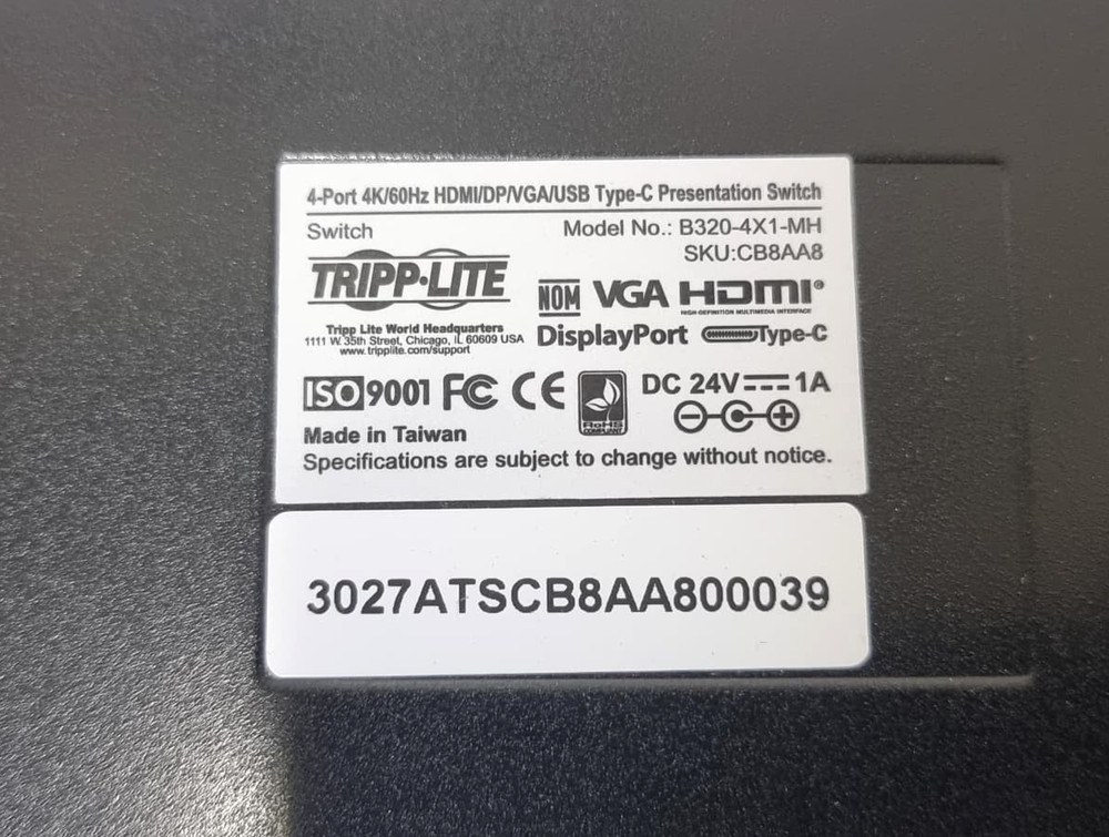 TRIPP LITE B320-4X1-MH Multi Format Presentation Switch