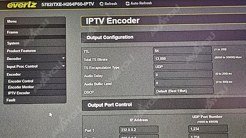 Evertz 5782ITXE-H264P60-IPTV IPTV Encoder Decoder Platform +3RU for 570FR