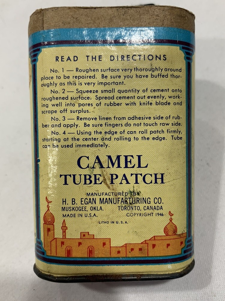 Vintage CAMEL Brand, Automobile Tube Patch Container.