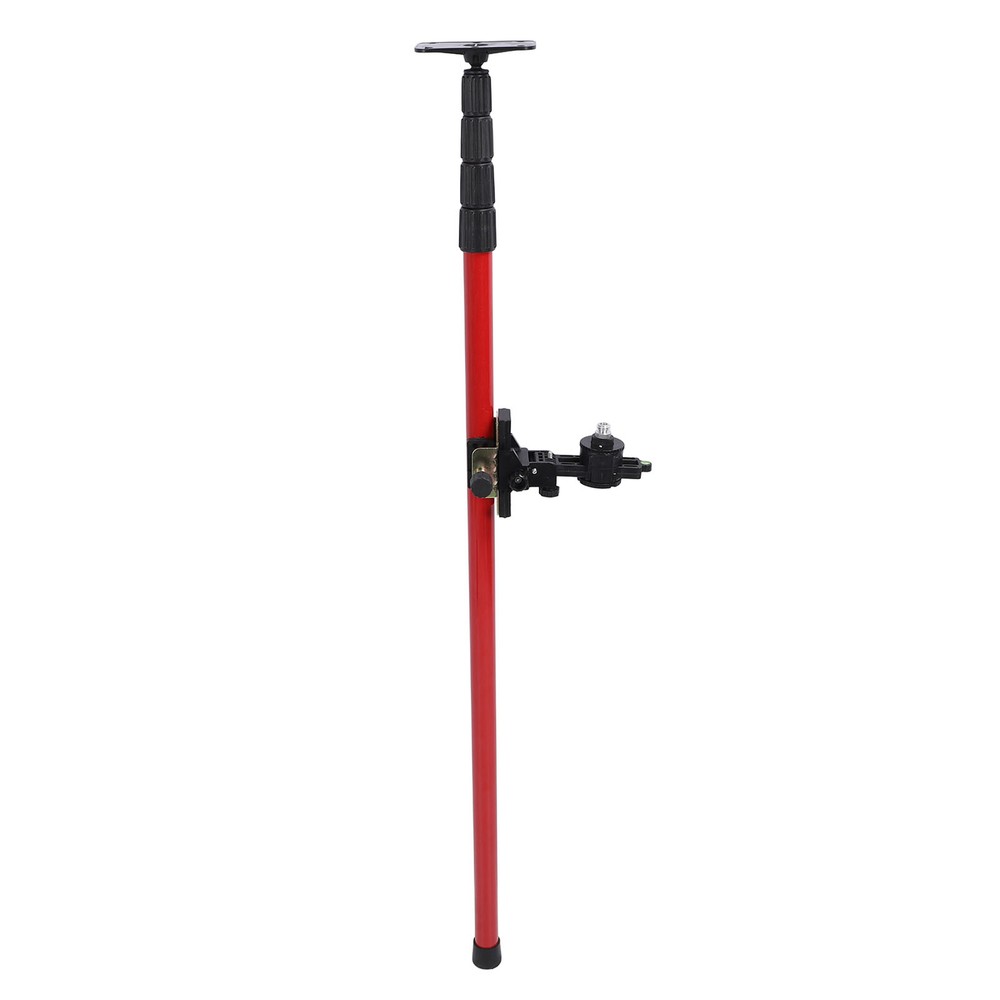 Level Pole 4m Telescopic Leveler Mounting Rod With 6mm 15.2mm Interface
