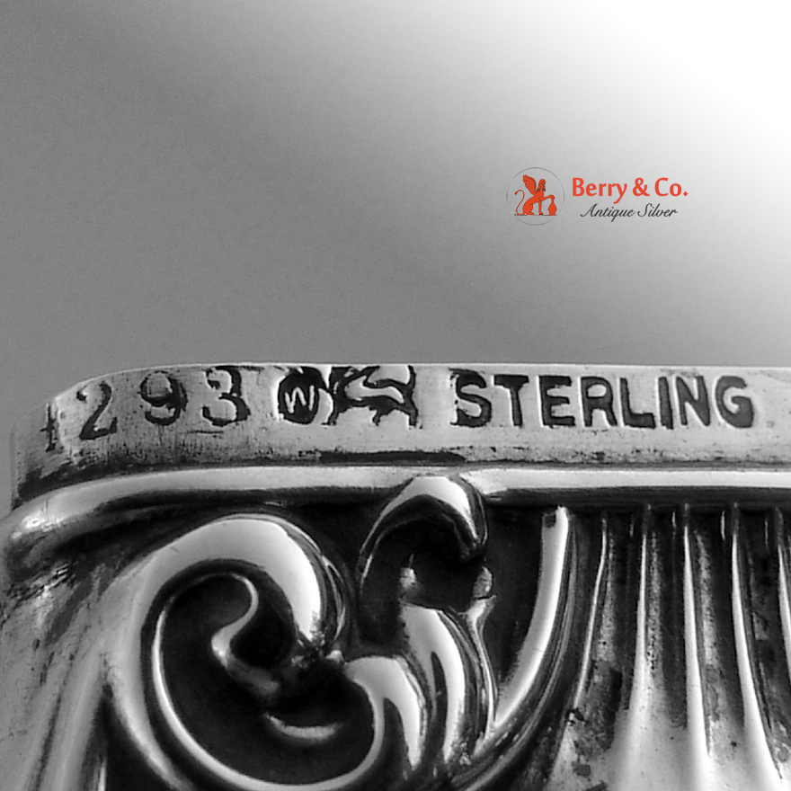 Sterling Silver Match Safe Whiting 1900 Mono MM