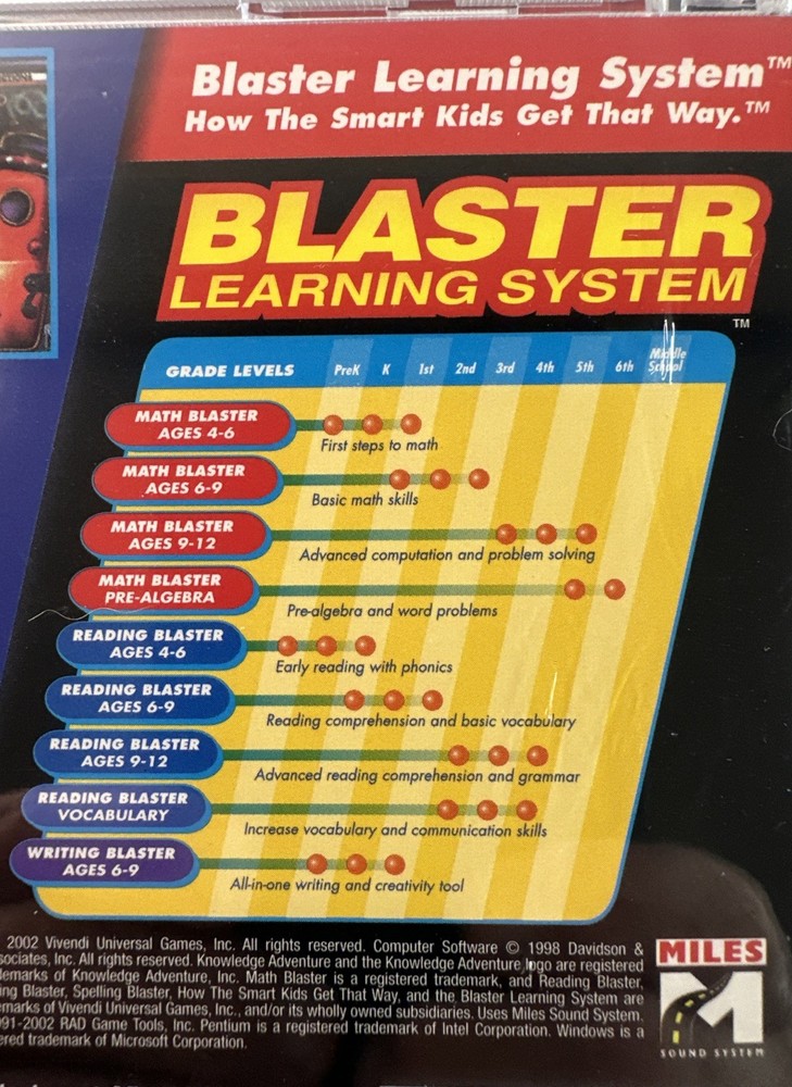 Reading Blaster Ages 9–12 CD-ROM Sealed Windows Educational Software