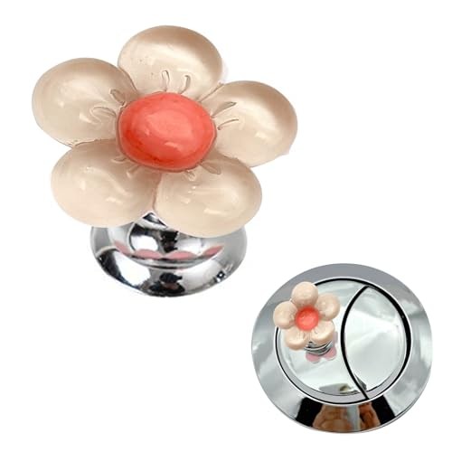 Car Push Start Button Cover, Engine Ignition Button Creative Flower 1 PC Red