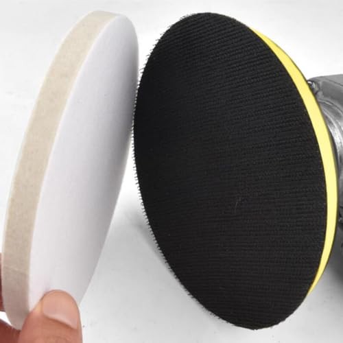 ??????? 4 Pcs 5" Wool Polishing Pads, Soft Felt Buffing Wheels
