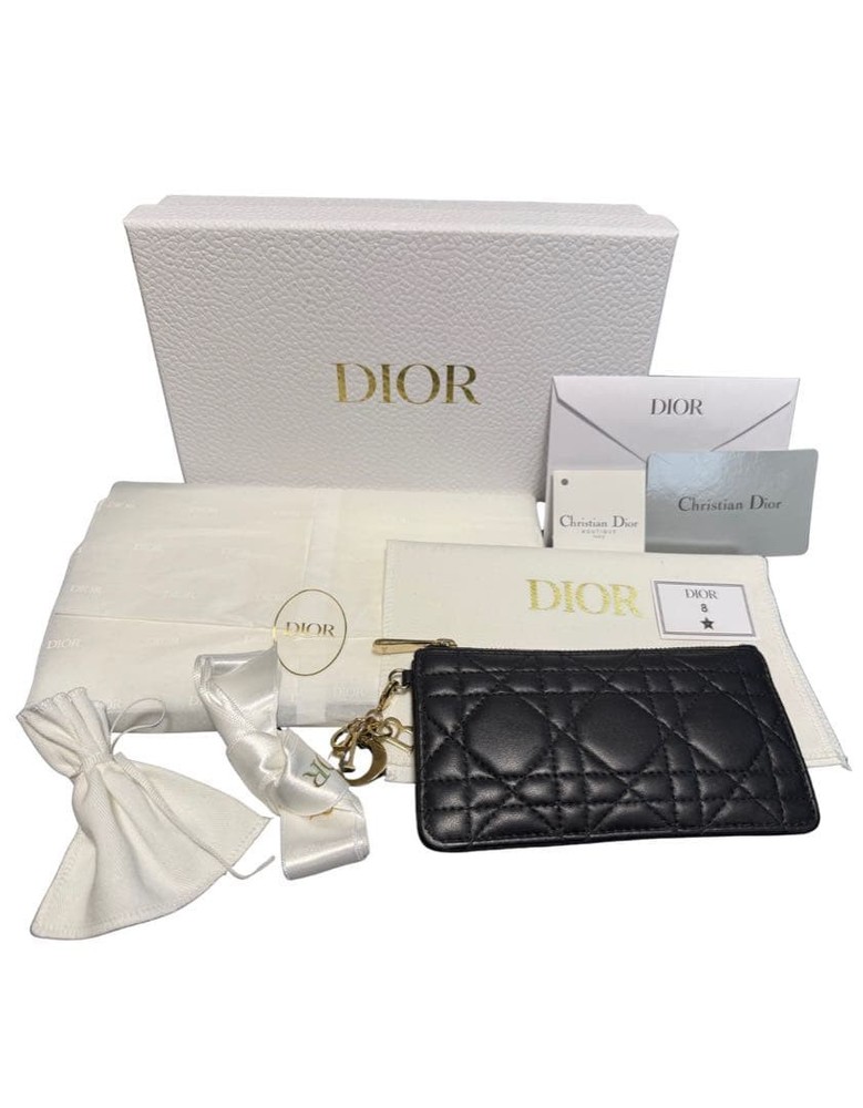 DIOR Card Case Fragment Case Lambskin