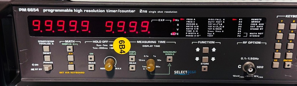 PHILIPS PM6654 PROGRAMMABLE FREQUENCY COUNTER W/OPTs (REF.: 873N)