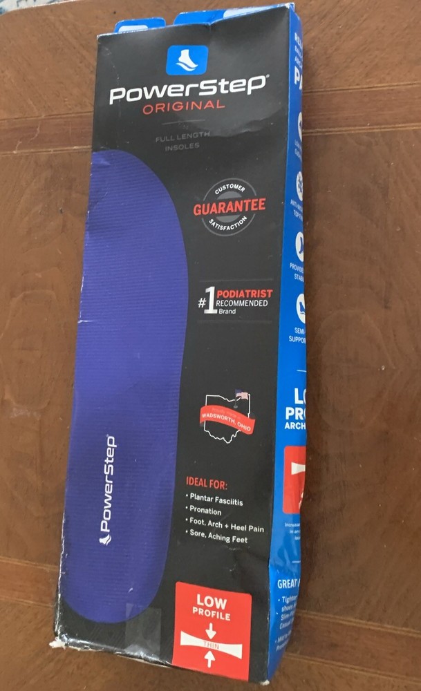PowerStep Original Insole Full Length Inserts Orthotic Arch Support-M 14-15