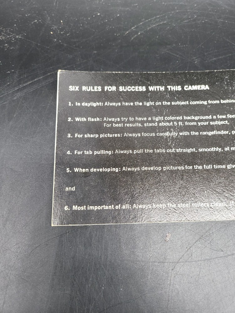 Vintage Polaroid M60 Camera Manual