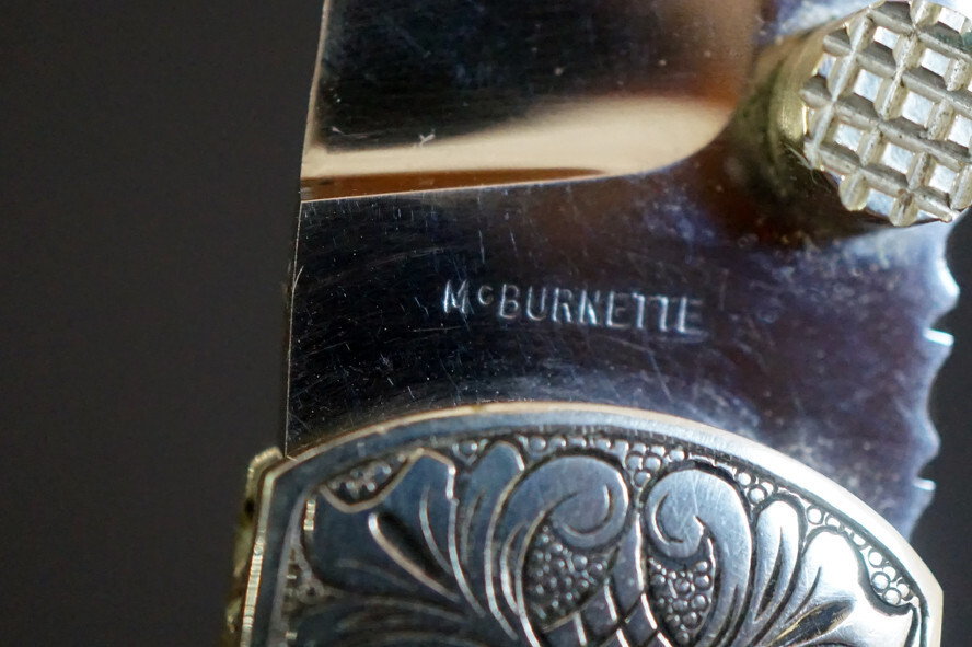 HARVEY McBURNETTE Custom Front Lock Folder Knife RARE RARE