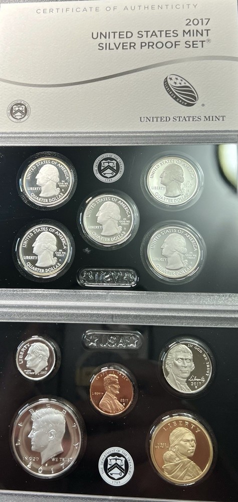 2017 S Silver Proof Set 10 Coin 90% Silver OGP COA US Mint