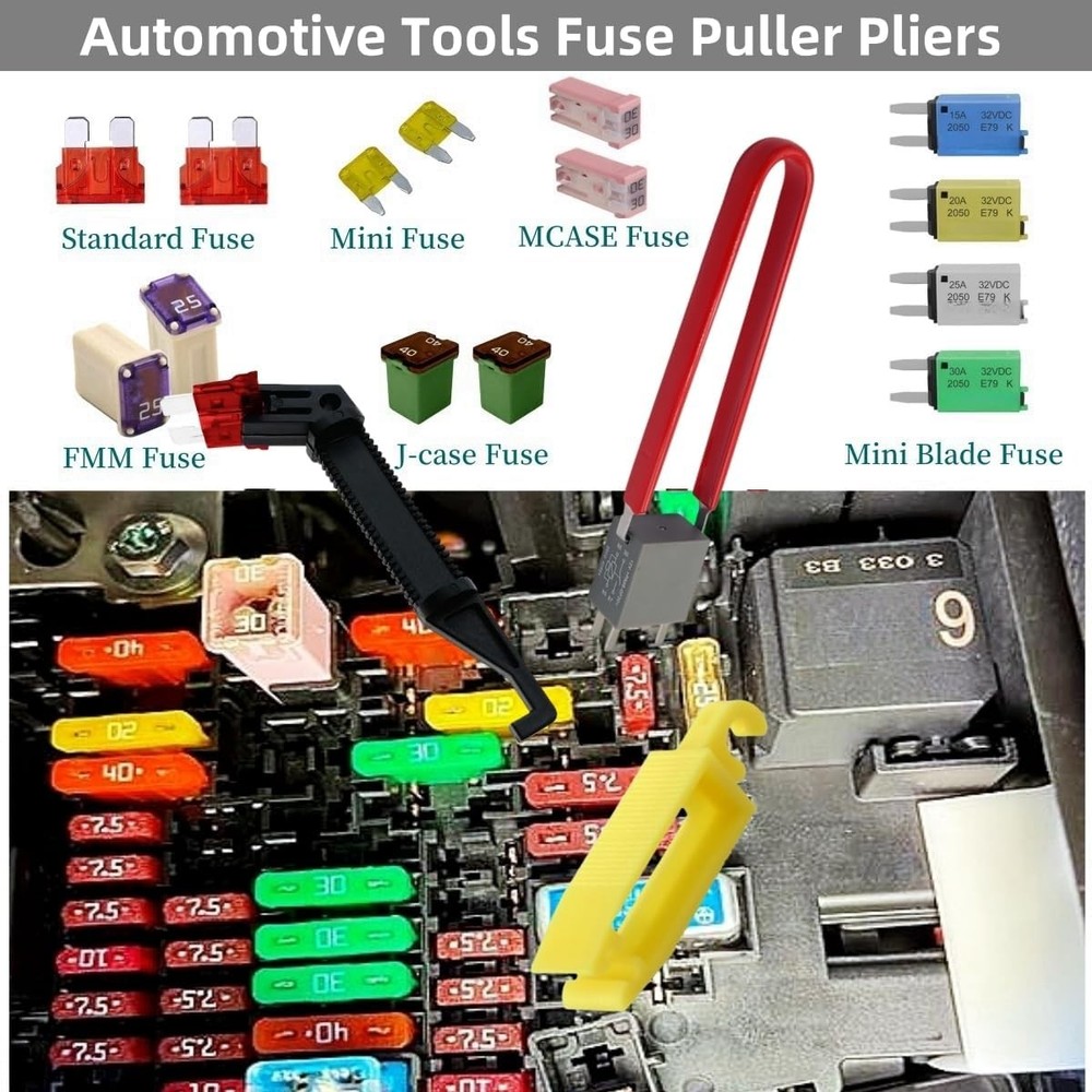 Fuse Puller Tool Relay Puller Pliers Fuse Puller Pliers Automotive Tools (6-Pack