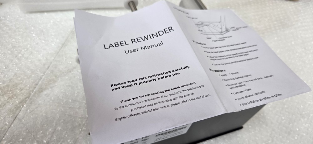 Automatic Label Rewinder Machine, 110V Speed Adjustable Automatic Label Rewinder