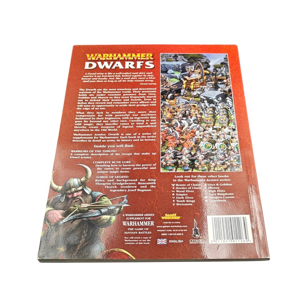 Warhammer Dwarfs Armies Paperback Games Workshop 6th Edition 2003