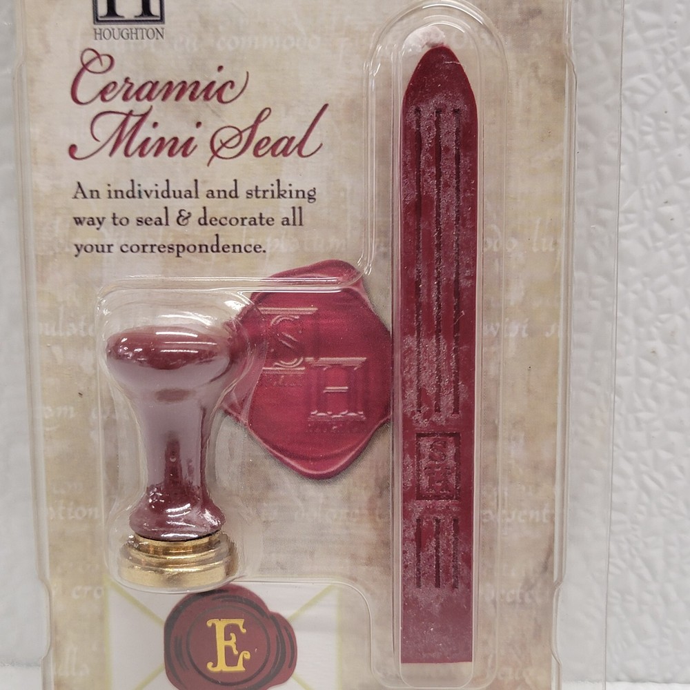 Ceramic Mini "E" Ceramic Mini Seal Stuart Houghton By Manuscript With Red Wax