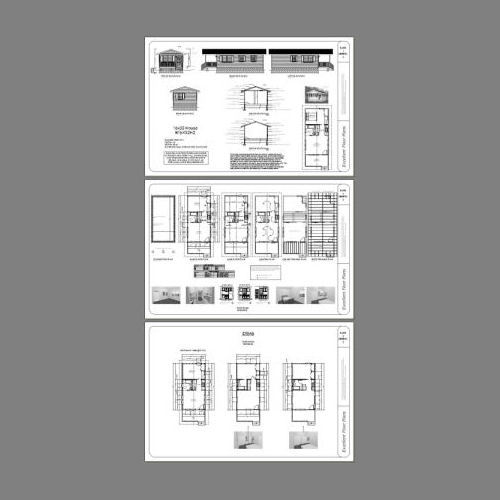 16x32 Tiny House -- 511 sq ft -- PDF Floor Plan -- Model 2F