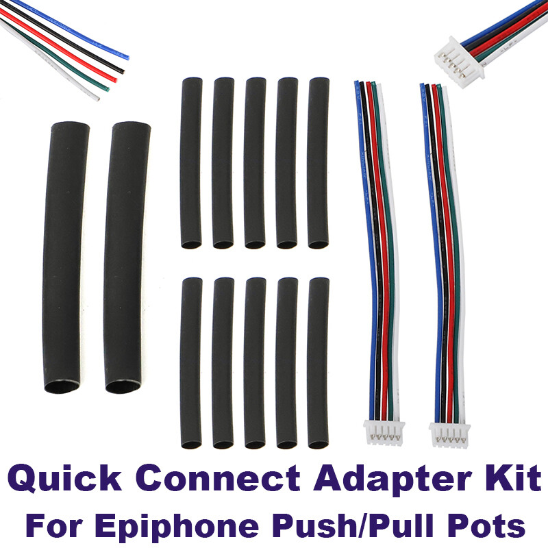 2 Quick Connect Adapter 5 Pin For Epiphone Push Pull Pot Pickup Connector Plug