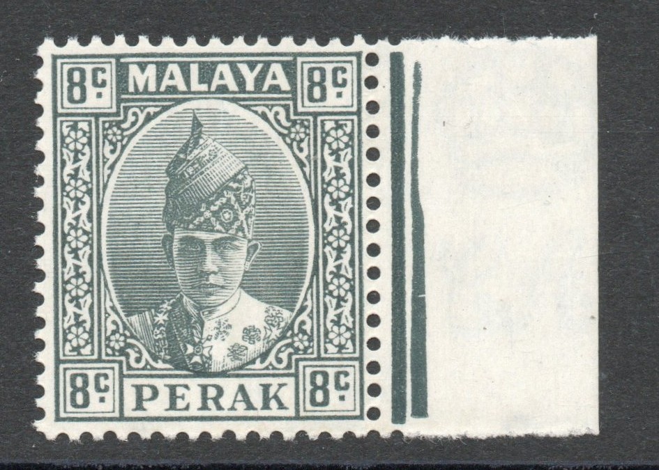 Perak 1938-41 8c Grey SG 110 Mnh.