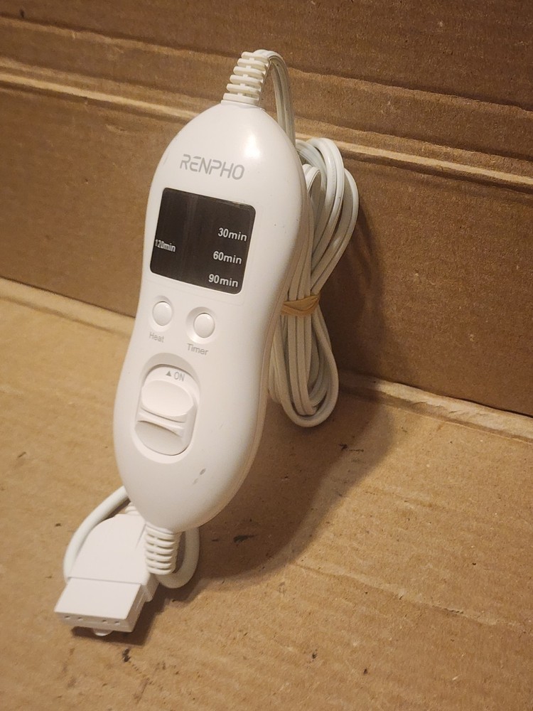 RENPHO Handheld Controller for Heating Pad 120V, 90W, Replacement, White