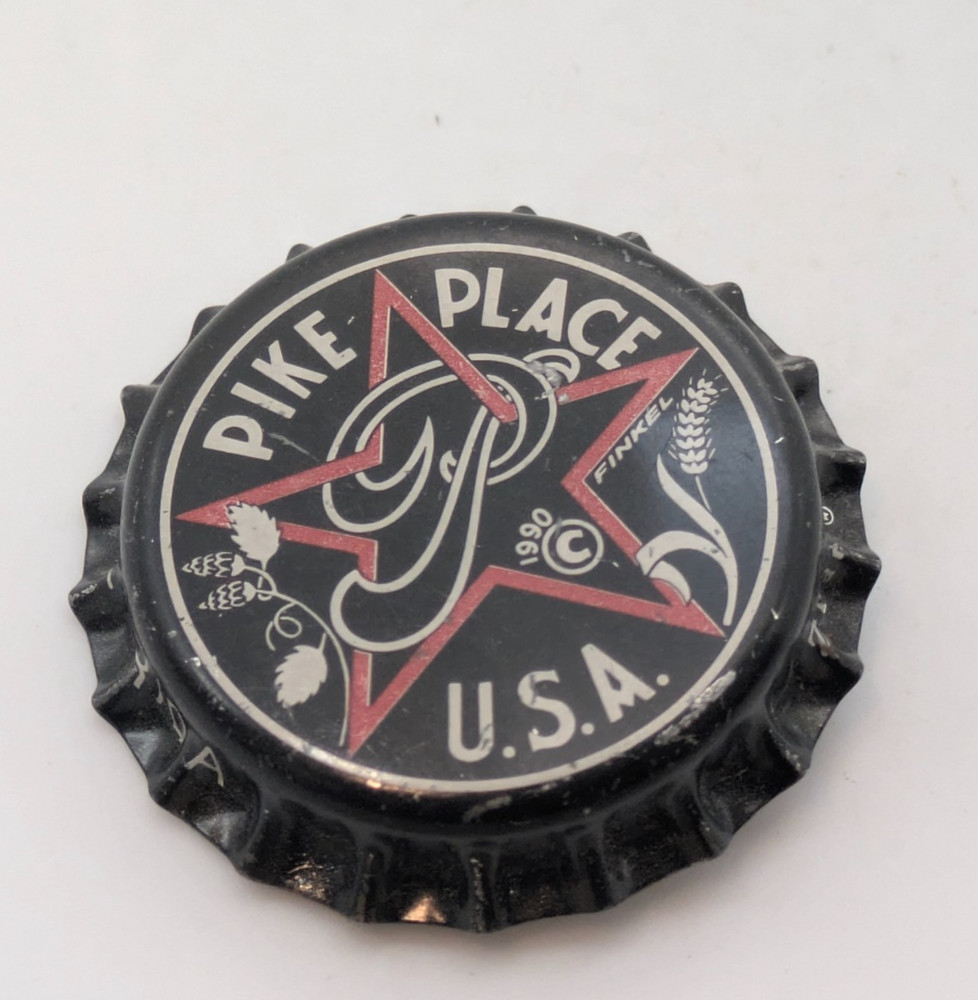 Pike Place Bottle Cap Button Pinback