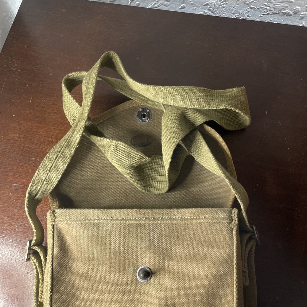 U.S. Army Thompson Drum Pouch Canvas Original Ww2