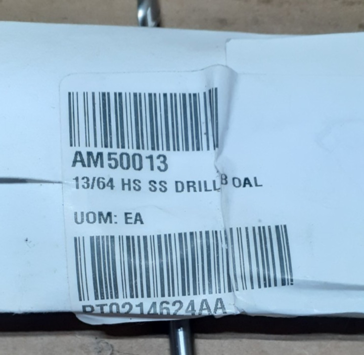 AM50013, 13/64 HS SS DRILL 8" OALID