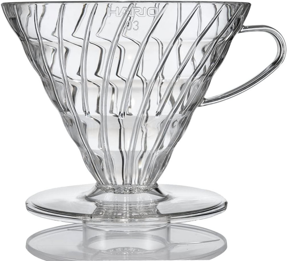V60 Plastic Coffee Dripper, Size 03, Clear