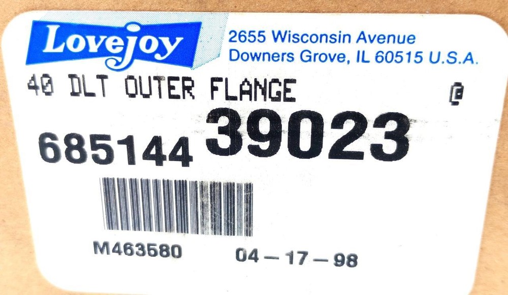 Lovejoy 68514439023 DeltaFlex 40 DLT Coupling Hub Size 40 Outer Coupling
