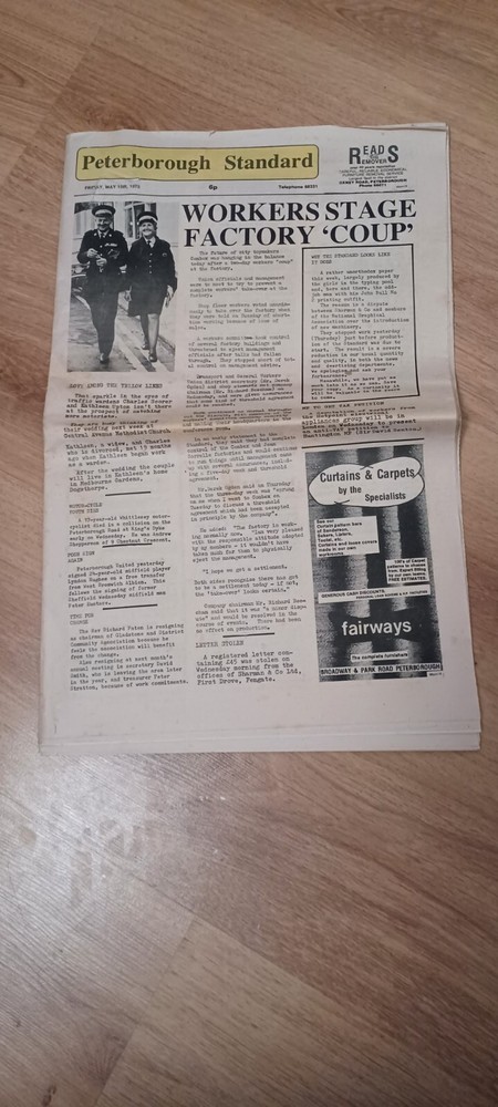 Peterborough Standard 16 May 1975 Typed