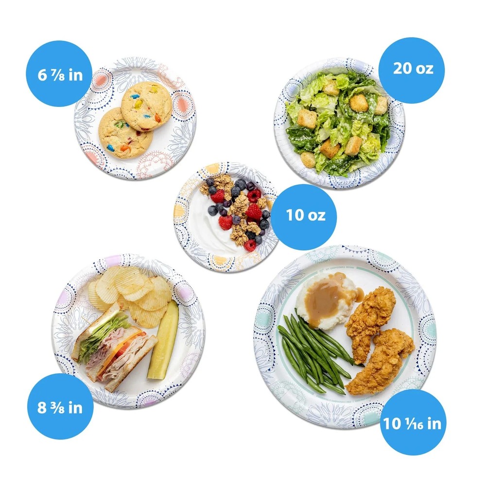 Great Value Disposable Paper Plates, 8.5", 300 Count