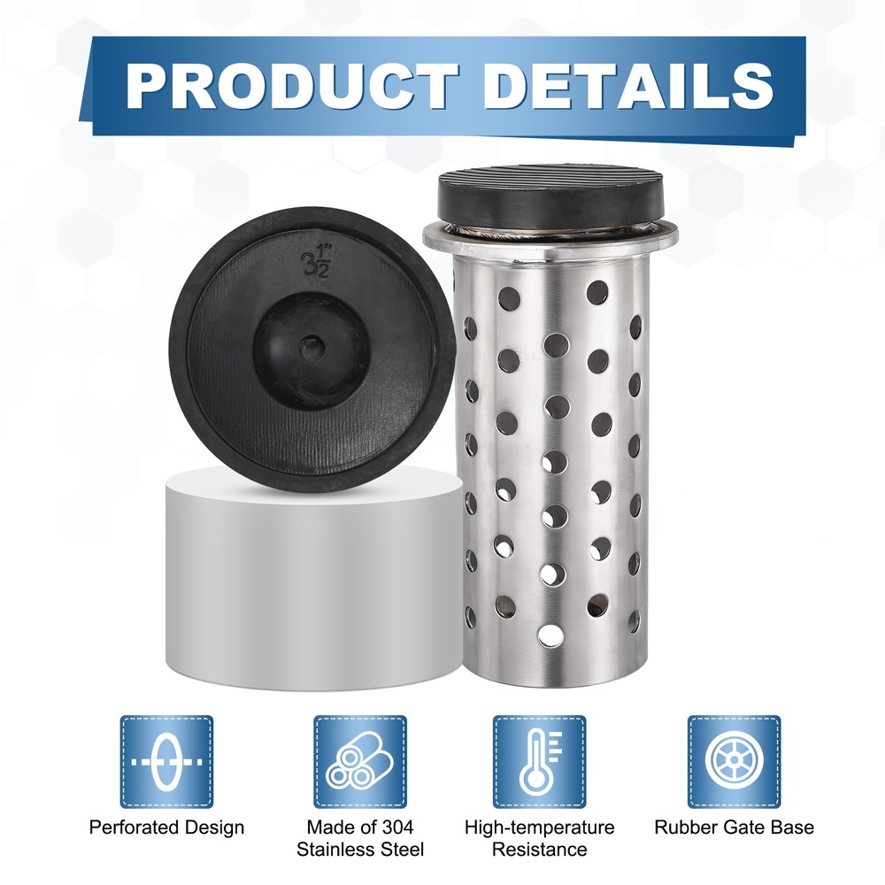 4" x 10" Perforated Casting Flask Vacuum Casting Wall Flanged with Base