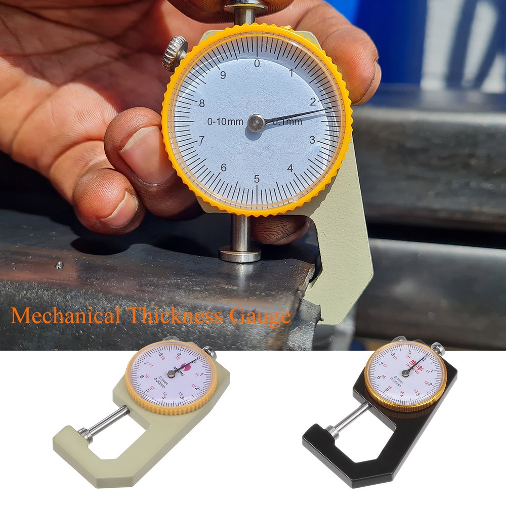 Thickness Gauge 0-20mm | 0.1mm Mechanical Dial Thickness Tester Handheld