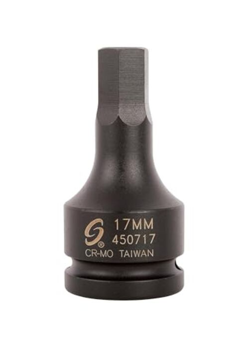 SUNEX TOOLS 450717 3/4-Inch Drive 17-mm Hex Driver Impact Socket