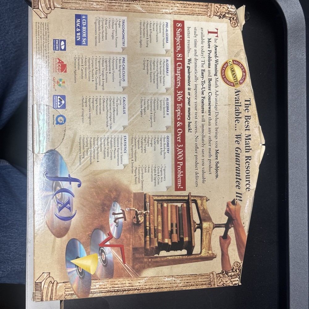 Math Advantage Deluxe Edition CD-ROM Pre-Algebra & Pre-Calculus + Complete Set