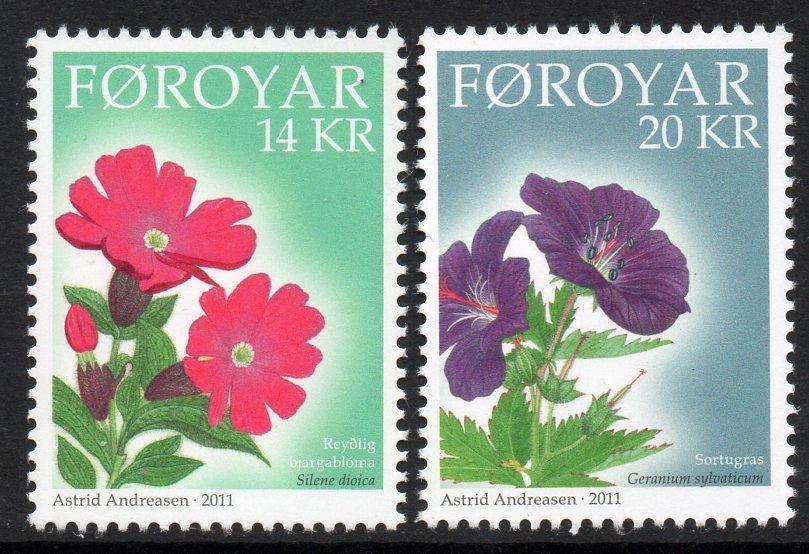 FAROE ISLANDS MNH 2011 SG642-43 Flora