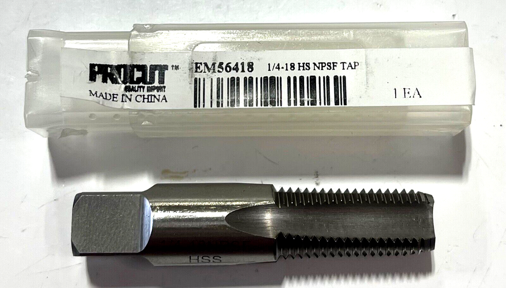 ProCut 1/4-18" HSS NPSF Pipe Tap 4 Flute