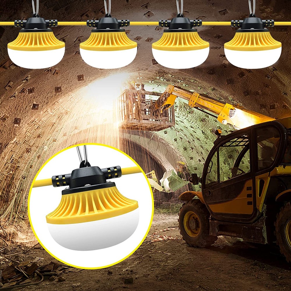 100FT Construction String Lights LED Industrial Grade For Construction Sites USA