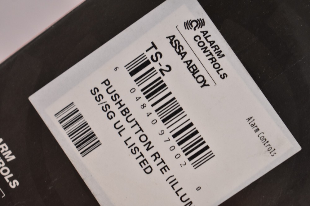 Alarm Controls Push Button Green Push To Exit TS-2 Assa Abloy Request To Exit