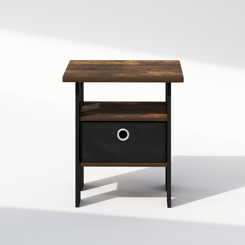 Compact Nightstand Modern Design Storage Drawer Easy Assembly Small Spaces New