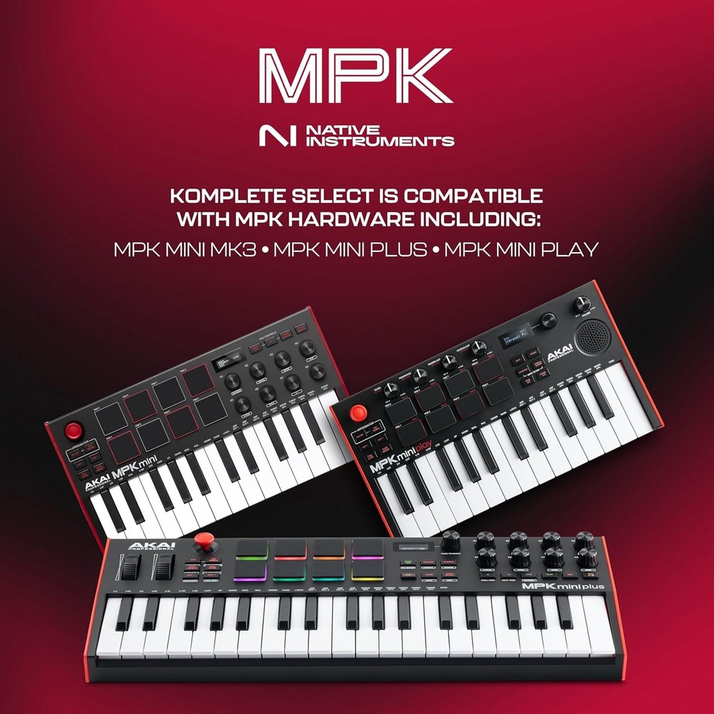 MPK Mini Plus - USB MIDI Keyboard Controller with 37 Mini Keys,8 MPC Pads